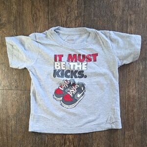 Nike Gray Tee with Red and Black Details